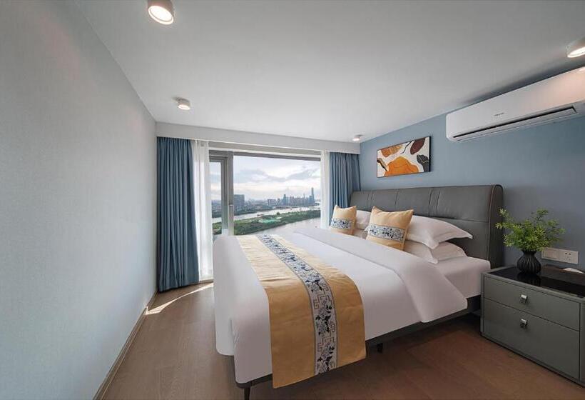 Suite met 3 Slaapkamers, 金舍名都国际公寓广州天河金融城三溪地铁站店