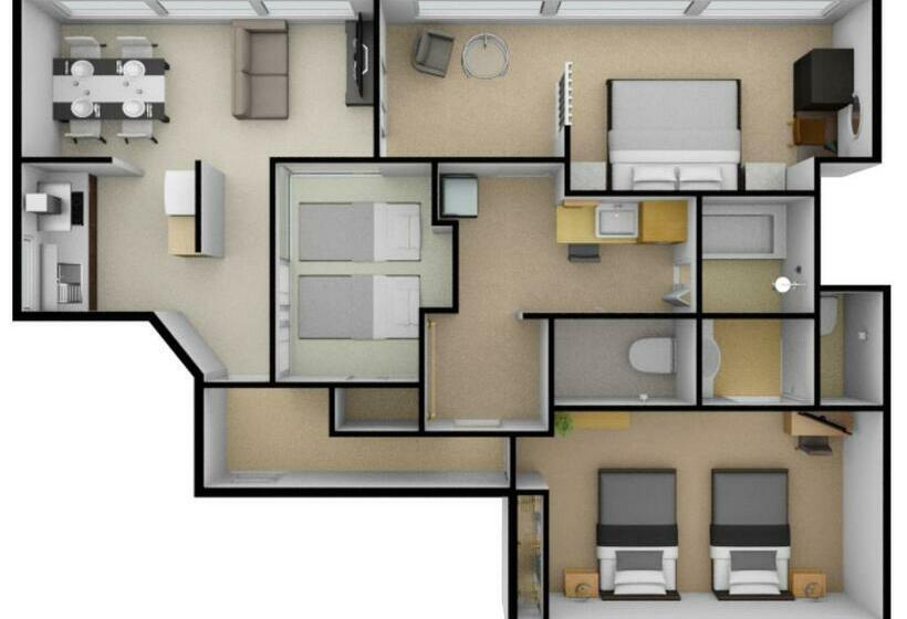 带3个卧室的公寓, R&run Kyoto Serviced Apartment & Suites