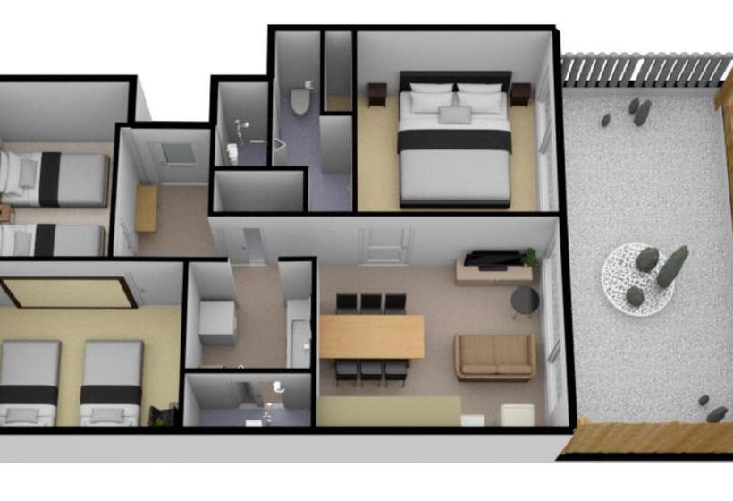 带3个卧室的公寓, R&run Kyoto Serviced Apartment & Suites