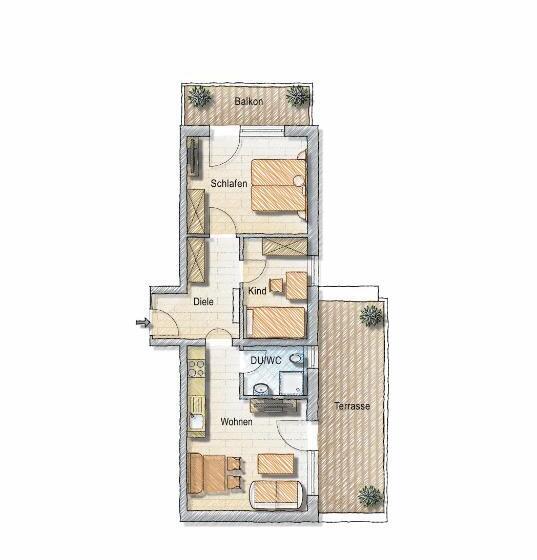 Апартаменты 2 Спальни, Alp Chalet