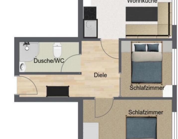 آپارتمان 2 خوابه, Gasthof Zur Traube
